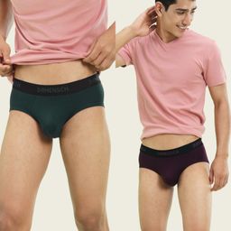 damensch Pack of 2 Feel Mint Cotton V Shape Solid Men Brief-picture-7