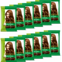 Hair Henna Natural Henna Based Hair Color |Natural Brown| -25gm (Pack of 12)-image-35