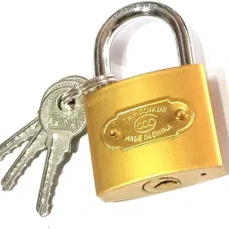 Gold Heavy Duty IRON Padlock Size -50mm, Color -Gold China Lock Lock-image-14