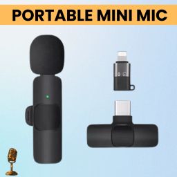 K8 Wireless Microphone Recording Clip Mic with Receiver for Vlogging/YoutubeQ383 Microphone-image-70