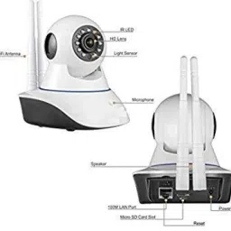 Khatu Double Antenna 3MP WiFi Indoor Camera with Color Night Vision, Two Way Audio Security Camera image 3