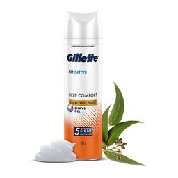 Gillette Men Sensitive Deep Comfort Shave Gel With Eucalyptus Oil - 195 g-19