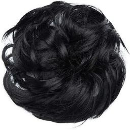 Synthetic 8 Inch Large Ponytails Messy Bun Rubber Band Elastic Juda Hair Extension-image-44