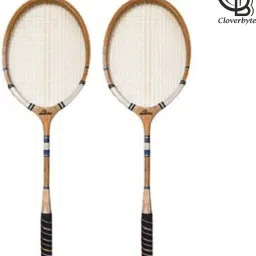Wooden Badminton Pack Of 2 Badminton Racquet Multicolor Strung Badminton Racquet-34