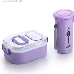 Tiffin Box with Water Bottle | Lunch Box Combo with Bottle and Spoon GG20 2 Containers Lunch Box-12