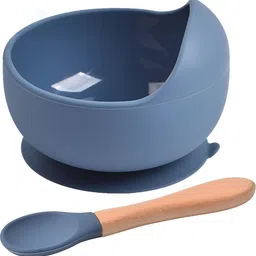 foxin Premium Silicone Suction Bowl with Wooden Spoon – Baby Feeding & Spill Proof Set - silicone-picture-4