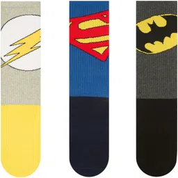 socksxpress Justice League Men Self Design Calf Length-picture-1