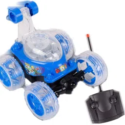 Remote Control Stunt Car 360° Rotation Multicolour Lights Music Rechargeable-26