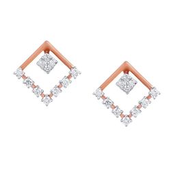 BHIMA Jewels 18K Hallmark 750 Purity Rose Gold Fancy Diamond Stud-image-37