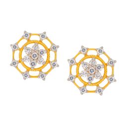 BHIMA Jewels 22K Hallmark 916 Purity Yellow Gold Round Stone Stud-image-49