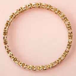 Rubans Set of 4 18K Mehandi Gold-Plated Kundan & Cubic Zirconia Studded Designer Bangles image 4