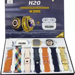 Melbon H20 Ultra Bluetooth calling, Phone Book,Music Control,Voice assis. with 1 - TWS Smartwatch-13