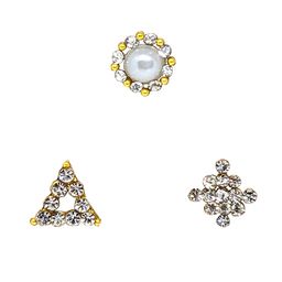 Comet Busters 3 Pcs Nose Studs Stick Ons Self Adhesive Fake Nose Studs Bindi's image 1
