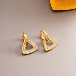 aadita Gold-Toned Geometric Studs Earrings-34