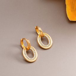aadita Gold-Toned Geometric Studs Earrings-38