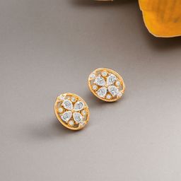 aadita Gold-Toned Geometric Studs Earrings-51