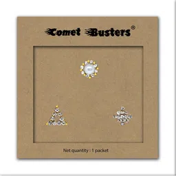 Comet Busters 3 Pcs Nose Studs Stick Ons Self Adhesive Fake Nose Studs Bindi's image 2