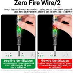 giogd 1 Pcs Electrical Tester Pen, 70-250V Induction Power Detector Pen Electrical Analog Voltage Tester image 3