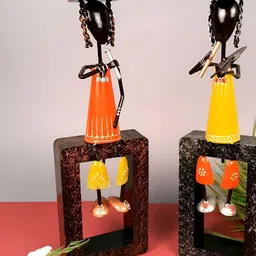 apka mart Black & Yellow 2 Pieces Figurine Showpieces-image-28