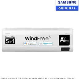 samsung Convertible 5-in-1 Cooling 2024 Model 1.5 Ton 3 Star Split Inverter WindFree Technology AC with Wi-fi Connect- White image 2