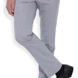 Men Regular Fit Grey Viscose Rayon Trousers-image-64
