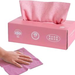 Reusable Microfiber Cleaning Towels with Dispenser Box for Kitchen, Car, Office Wet and Dry Microfiber Cleaning Cloth-image-14