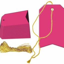 Handmade Blank Tag with Golden String for Wedding Gift Tag, Party Favours Label Greeting Card-image-89