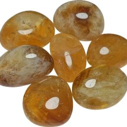 Citrine A+ Tumble 100g Polished Rectangular, Oval Crystal Pebbles-image-29