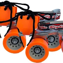 Skates Roller for Kids Age Group 6-12 Years Adjustable (Orange) Quad Roller Skates - Size 6 Year Above UK-image-74