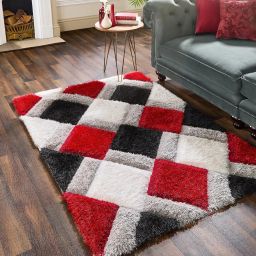 Red, Black, Grey, White Polyester Carpet-23