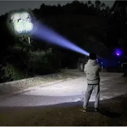 dazzel flex Metal LED Flashlight, LED Water Resistant Zoomable Torch with 4 Lighting Modes Torch image 5