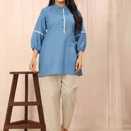Odd By Poshaak Pure Cotton Tunic With Trousers-image-52