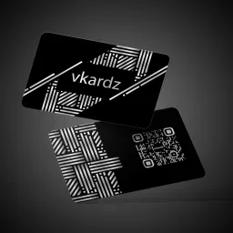 Premium SIlver and Black Smart Digital Business Card-15