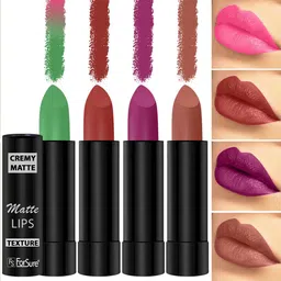 ForSure Cremy Matte 4Pcs Color Changing Lipstick - 3.5g Each-Natural Pink-Red-Magenta-Nude-25