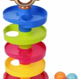 Plastic Roll and Swirl Ball, Size 1.5 inch (Multicolor)-image-2
