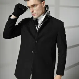 chkokko Tweed Solid Coat For Men-picture-42
