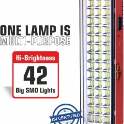 High Quality 42 High-Bright SMD LED With Android Charging Support Rechargeable 6 hrs Lantern Emergency Light-image-77
