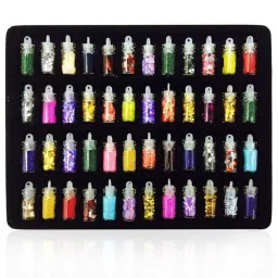 Nail Art Sequins Glitter Stickers Powder Manicure Polish Mixed Design Case Set-picture-16