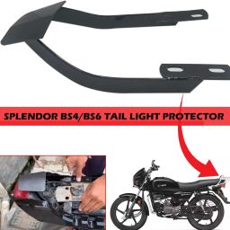 Metal Black Rear Seat Tail Protector for Splendor Bike Headlight Grill-25