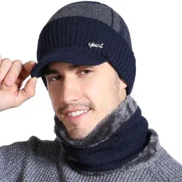Solid, Self Design Beanie-4