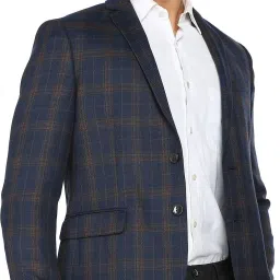 Men Checkered Single Breasted Casual Blazer-image-100