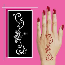Easy To Use Floral Henna Stencil With Delicate Patterns For Artistic-image-27