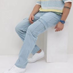 Men Relaxed Fit Mid Rise Blue Jeans-image-22