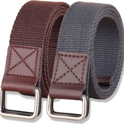 Men Casual Brown, Blue Canvas Belt-image-88