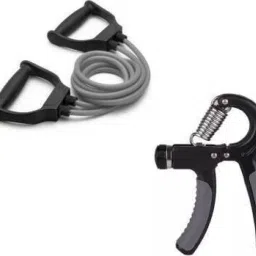 Combo Rope Rubber Bands for Fitness Exercise Resistance Tube with gripper Home Gym Hand Grip/Fitness Grip Fitness Accessory Kit Kit-image-34