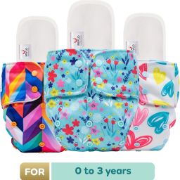 Baby Leak-Proof Baby Cloth Diaper | Reusable, Washable & Adjustable, 3M-3Y-16
