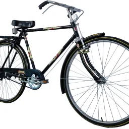 28T Vintage/Desi Men's Bicycle (22 Inch Frame) with Carrier,Stand and Lock 26 T (inch) Road Cycle-image-70