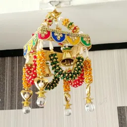 Traditional Moti Jhumar 1Hook Hanging Door Toran/Latkan.[12x10In][1 Piece] Toran-27