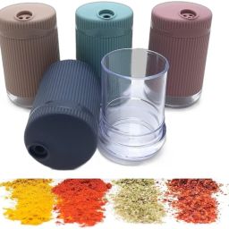 Pack of 4 Salt & Pepper Shakers Set ,Leak-Resistant for Kitchen, Dining, Sugar Sprinkler Shaker 100 gm-image-66