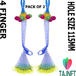 PACK OF 2 PCS 4 FINGER GILLNET 23/87MM 100 FEET LENGTH SHISHAJAAL Fishing Net-picture-12
